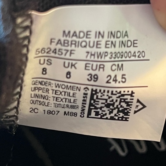 Converse All Stars- High Street Black Tweed - Picture 2 of 14